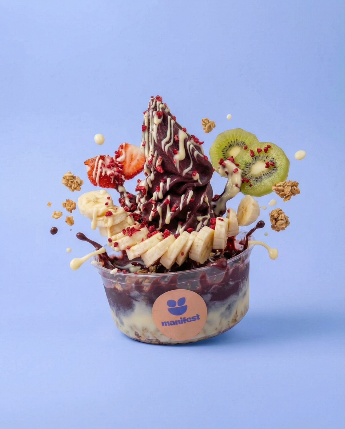 Açaí bowl exploding with colour